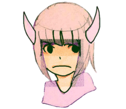 horn girls sticker #9117891