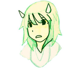 horn girls sticker #9117893