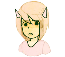 horn girls sticker #9117895