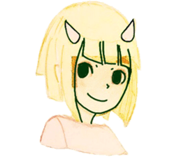 horn girls sticker #9117898