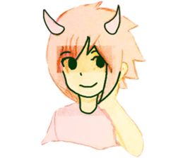 horn girls sticker #9117899