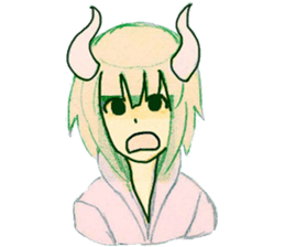 horn girls sticker #9117904