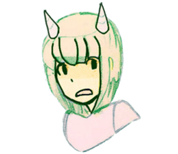 horn girls sticker #9117905