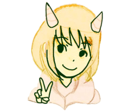 horn girls sticker #9117912