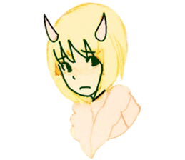 horn girls sticker #9117917