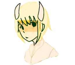 horn girls sticker #9117921