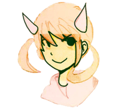 horn girls sticker #9117923