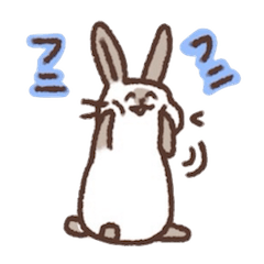 kamyu's onomatopoeic rabbit stickers