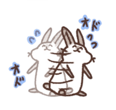 kamyu's onomatopoeic rabbit stickers sticker #9118211
