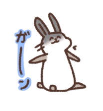 kamyu's onomatopoeic rabbit stickers sticker #9118212