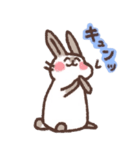 kamyu's onomatopoeic rabbit stickers sticker #9118213