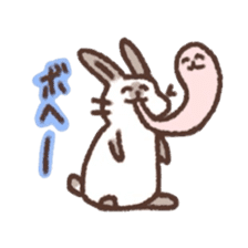 kamyu's onomatopoeic rabbit stickers sticker #9118216