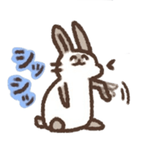 kamyu's onomatopoeic rabbit stickers sticker #9118222