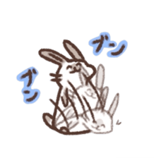 kamyu's onomatopoeic rabbit stickers sticker #9118224