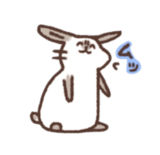 kamyu's onomatopoeic rabbit stickers sticker #9118226