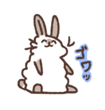 kamyu's onomatopoeic rabbit stickers sticker #9118231