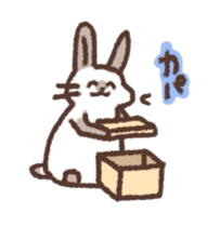 kamyu's onomatopoeic rabbit stickers sticker #9118234