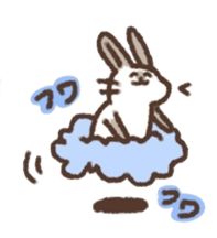 kamyu's onomatopoeic rabbit stickers sticker #9118235