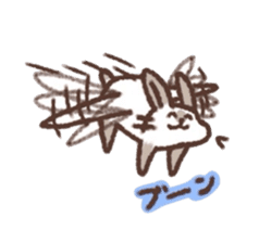 kamyu's onomatopoeic rabbit stickers sticker #9118236