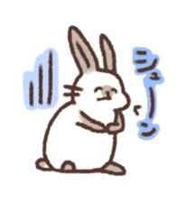 kamyu's onomatopoeic rabbit stickers sticker #9118237