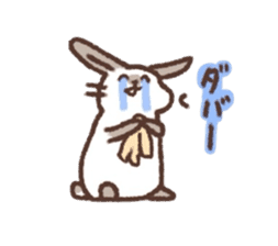 kamyu's onomatopoeic rabbit stickers sticker #9118241