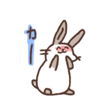 kamyu's onomatopoeic rabbit stickers sticker #9118242