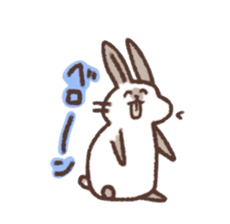 kamyu's onomatopoeic rabbit stickers sticker #9118247
