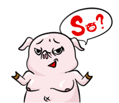 fat pig sticker #9118295