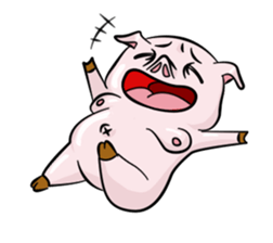 fat pig sticker #9118302