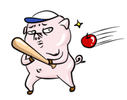 fat pig sticker #9118325