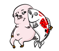 fat pig sticker #9118327