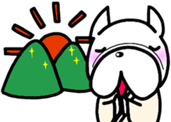 French bulldog Pistachio new year sticker #9118431