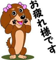 Miniature dachshund couple sticker #9118568