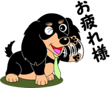 Miniature dachshund couple sticker #9118569