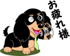 Miniature dachshund couple sticker #9118569