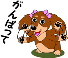 Miniature dachshund couple sticker #9118570