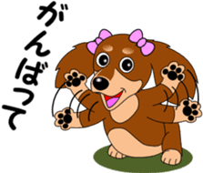 Miniature dachshund couple sticker #9118570