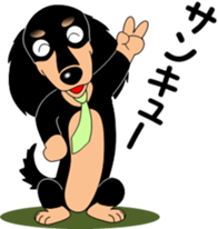 Miniature dachshund couple sticker #9118571