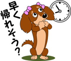 Miniature dachshund couple sticker #9118572