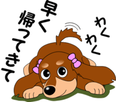 Miniature dachshund couple sticker #9118574