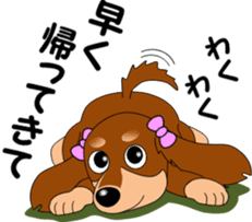 Miniature dachshund couple sticker #9118574