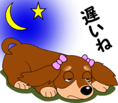 Miniature dachshund couple sticker #9118576