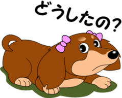 Miniature dachshund couple sticker #9118578