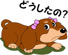 Miniature dachshund couple sticker #9118578