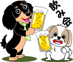 Miniature dachshund couple sticker #9118579