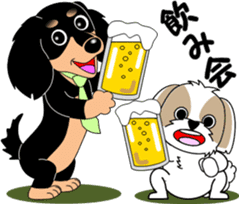 Miniature dachshund couple sticker #9118579