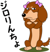 Miniature dachshund couple sticker #9118580