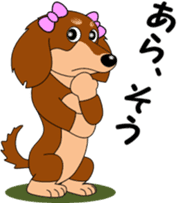 Miniature dachshund couple sticker #9118582