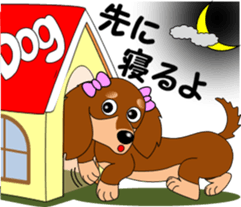 Miniature dachshund couple sticker #9118587