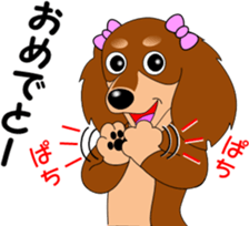 Miniature dachshund couple sticker #9118589